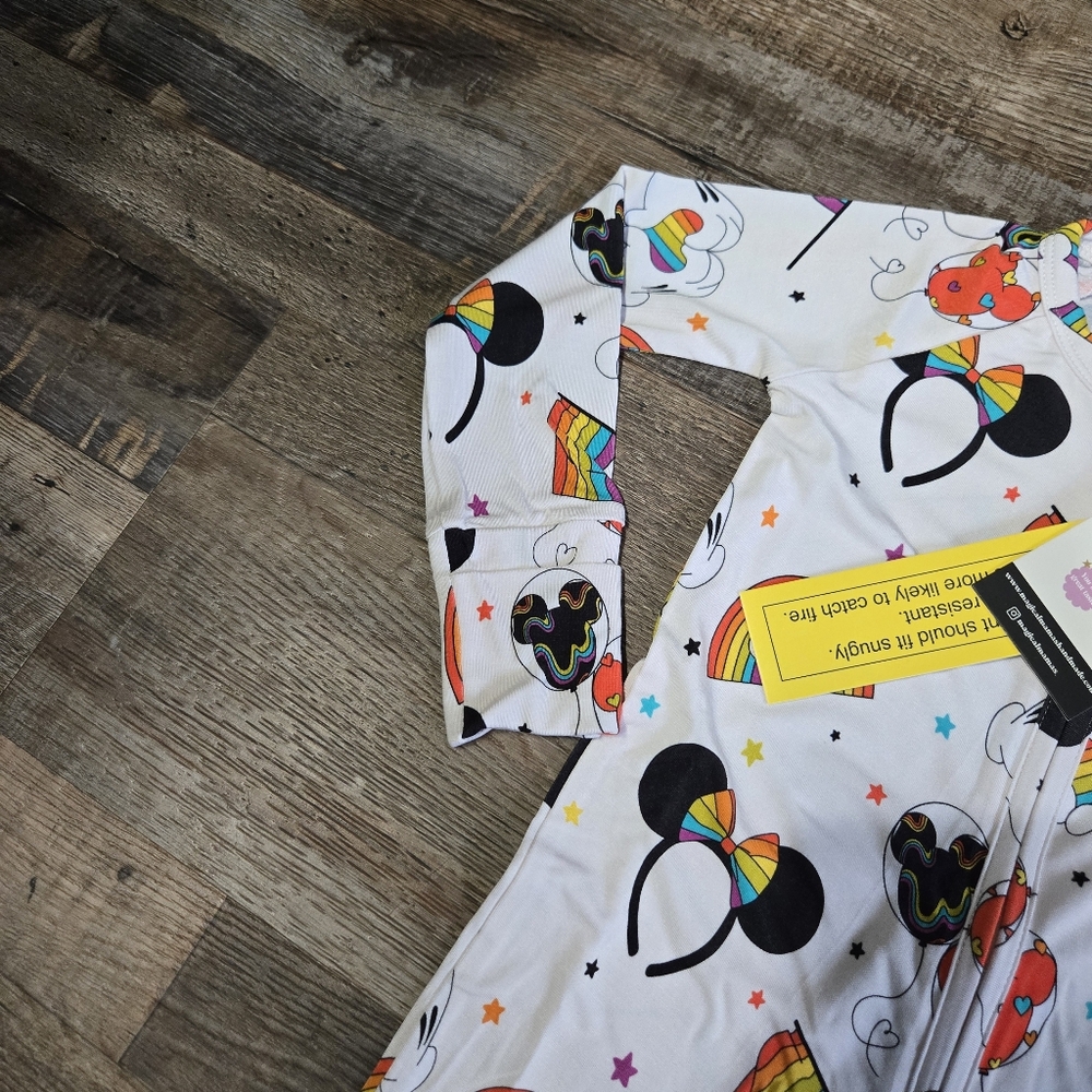 Made with Magic Disney Mickey Minnie Pride Zipper Bamboo PJs - Picture 2 of 4